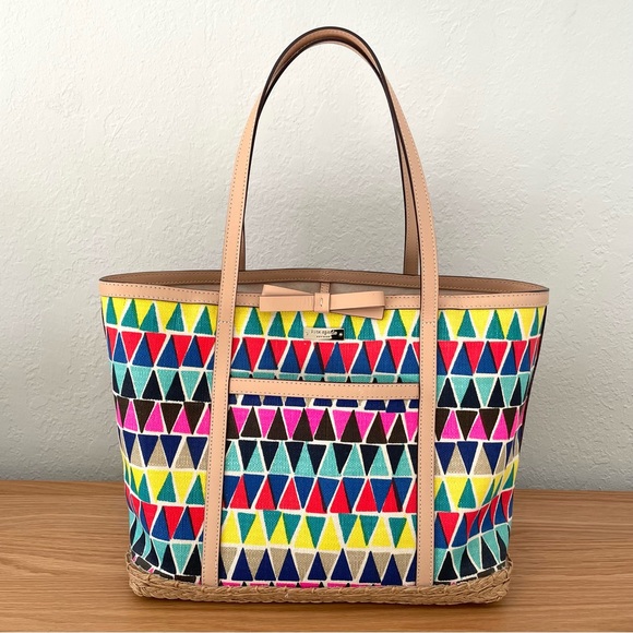 Kate Spade Francis Capri Espadrille Tote Shoulder Summer Bag in Geogeo - Picture 1 of 12